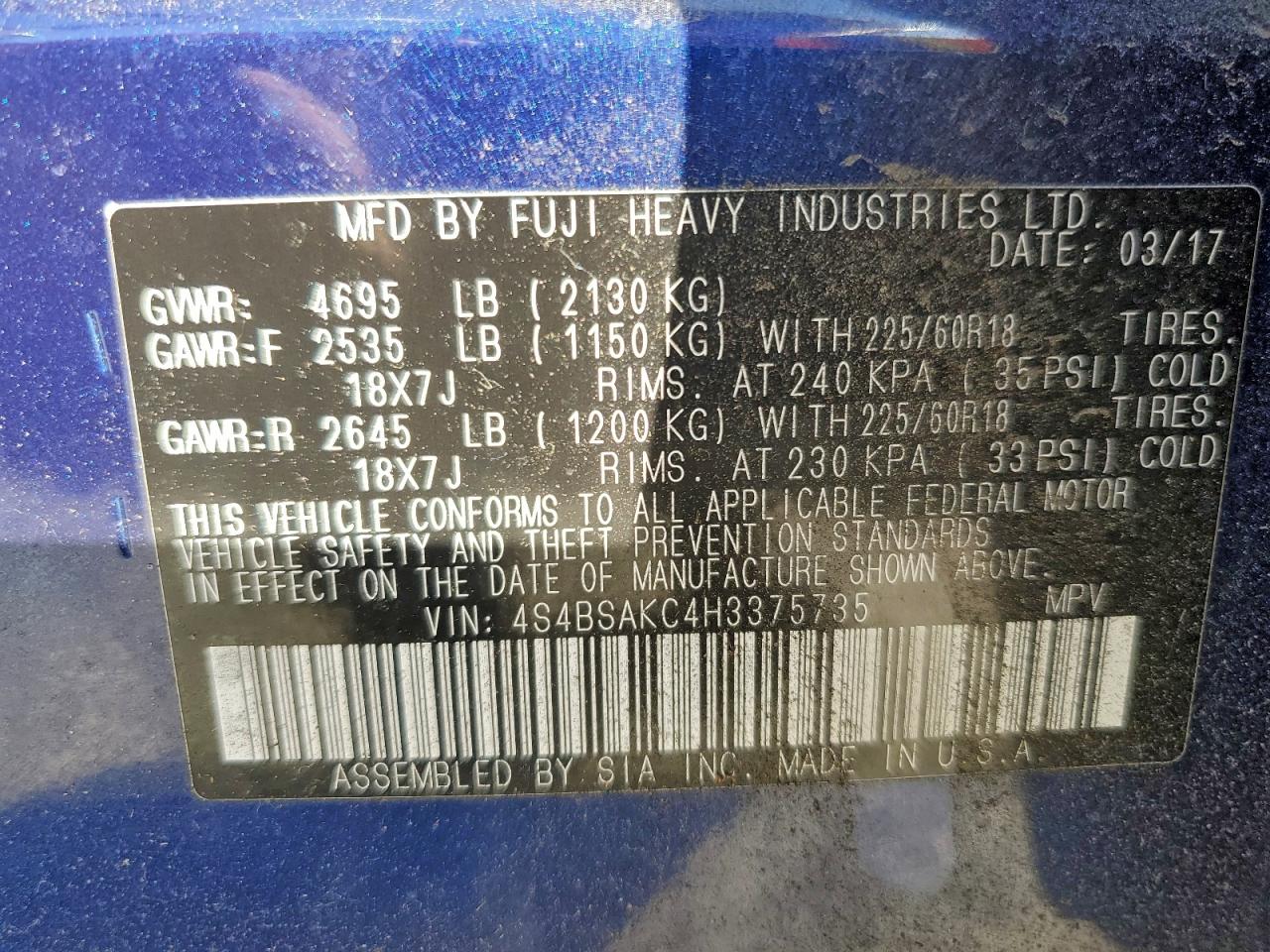 Subaru Outback 2.5i Limited Image 3