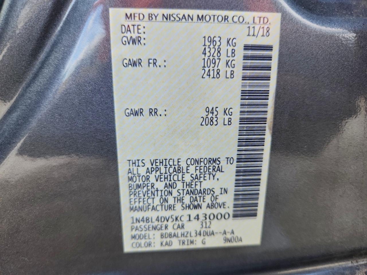 Nissan Altima Sv Image 6