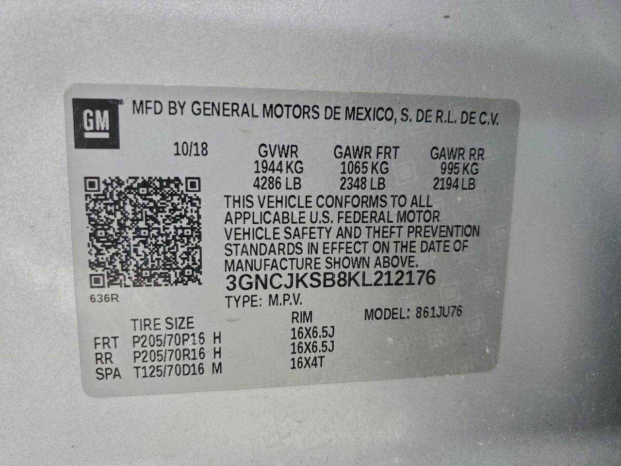 Chevrolet Trax Ls Image 9