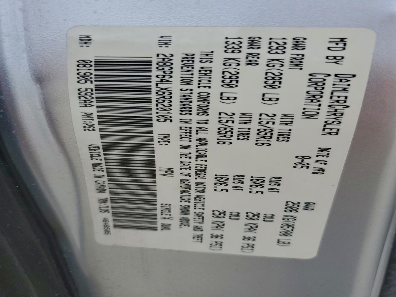 Chrysler Minivan Limited Image 9